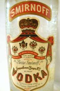 Smirnoff Old Vodka Imperial Quart Antique Collector Bottle VERY RARE 