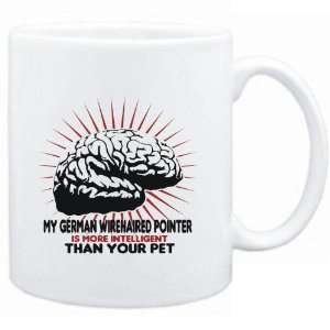 Mug White  MY German Wirehaired Pointer IS MORE INTELLIGENT THAN YOUR 
