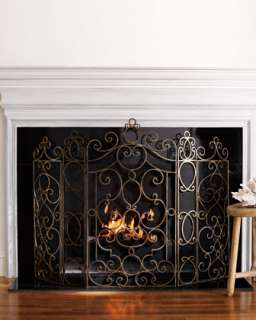 Handcrafted Iron Fireplace Screen  