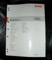 HT 100, 101 Stihl Pole Saw   Pruner Parts Manual *New*  