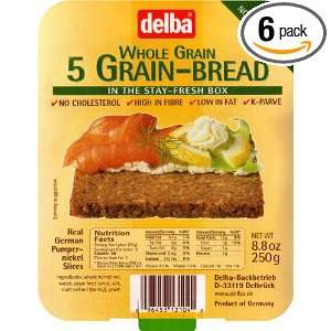 Delba 5 Grain Bread, 8.8 ounce (Pack of 6)  Grocery 