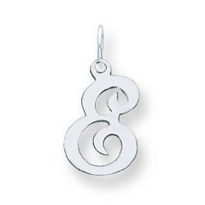  Sterling Silver Stamped Initial E Charm: Jewelry