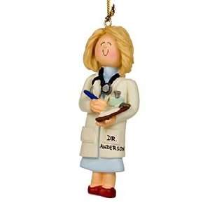  Personalized Doctor Female Christmas Ornament: Home 