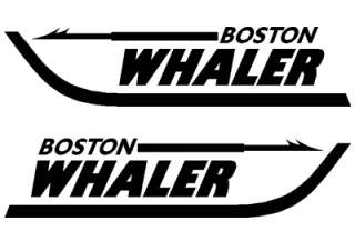 Pair of Boston Whaler Boat Vinyl Decals Stickers  