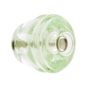  Round Depression Green Glass Cabinet Knob.: Home 