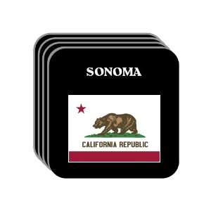  US State Flag   SONOMA, California (CA) Set of 4 Mini 