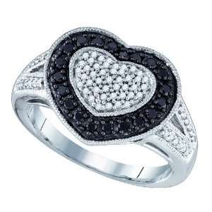   51cttw Diamond Heart Ring ( Size 7 H I Color, I1 I2 Clarity): Jewelry