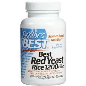  Doctors Best Red Yeast Rice 1,200 mg with CoQ10 Tabs 