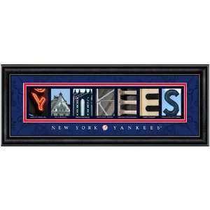  MLB New York Yankees 8 x 20 Framed Letter Art: Sports 
