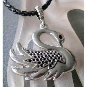 Alloy Metal Swan Pendant 