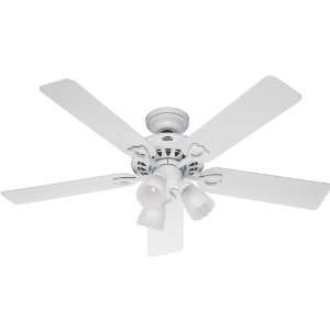 Hunter Fan 22434 Core Ceiling Fans 52 Inch White with 5 White Bleached 