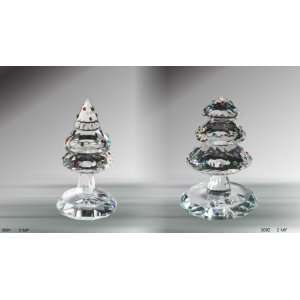  Crystal Figurines ~ Christmas Tree Figurines Set of 2 
