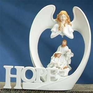   White Angel Wings Hope Nativity Model Figure Figurine