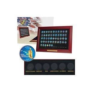  1999 2008 Colorized State Quarters W/Frame Toys & Games