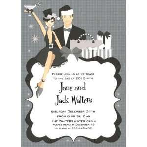   Couple, Custom Personalized New Years Parties Invitation, by Doc Milo