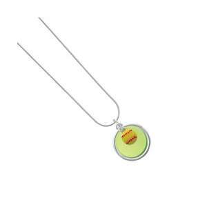   yellow Lime Green Pearl Acrylic Pendant Snake Chain Charm Jewelry