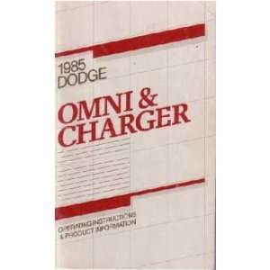  1985 DODGE CHARGER OMNI Owners Manual User Guide 