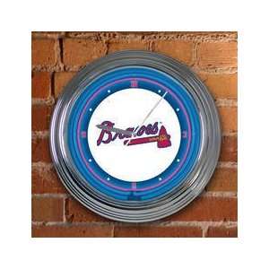  Atlanta Braves 15 in Neon Wall Clock