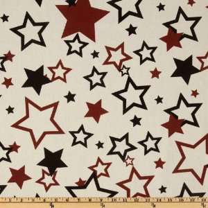 54 Wide Premier Prints Twilight Natural/ Stucco Red Fabric By The 