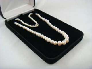 Vintage 3 12mm Cultured Baroque Pearl Necklace With Sterling Silver 