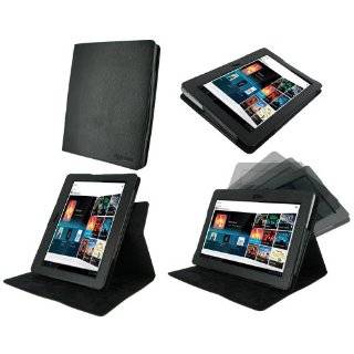   (Black) Leather Folio Case Cover for Sony S1 Android Tablet Wi Fi