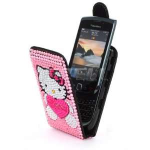   PINK HELLO KITTY LEATHER BLING CASE FOR BLACKBERRY 9800 Electronics