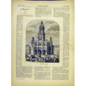  Paris Church Trinity Trinite Building French Print 1882 
