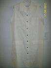 CHAUS SPORT 14 IVORY OFF WHITE SLEEVELESS BUTTONS UP FRONT GREAT FOR 