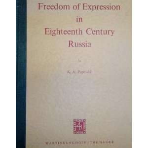  Freedom of expression in eighteenth century Russia K. A 