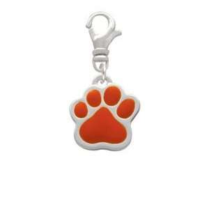  Large Orange Paw Clip On Charm Arts, Crafts & Sewing