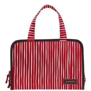   New York NY Sydney Cosmetic Bag, Red with White Stripes: Beauty
