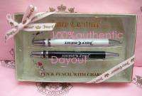 Juicy Couture Pen Pencil Set w Lipstick Shoe charm nib  