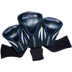  NFL Seattle Seahawks 3 Pack Contour Fit Headcover Sports 