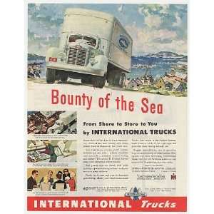  1947 IH International Harvester Seafood Truck Print Ad 