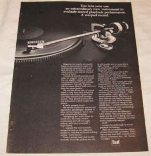 advertisement type vintage dual ulm turntable tonearm print ad from 