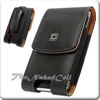 for HTC EVO 3D SPRINT BLACK LEATHER COVER CASE POUCH NW  