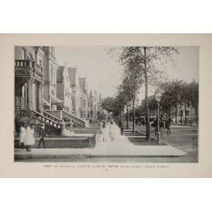 1902 Chicago Michigan Avenue Original Halftone Print   Original 