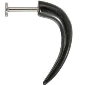  14g Buffalo Horn Curved Hook Labret 14 Gauge 3/8 