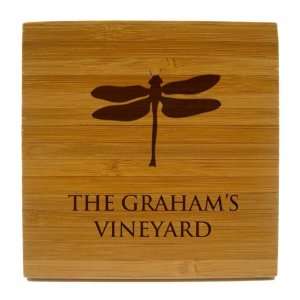  Dragonfly Personalized Bamboo Coasters: Kitchen & Dining