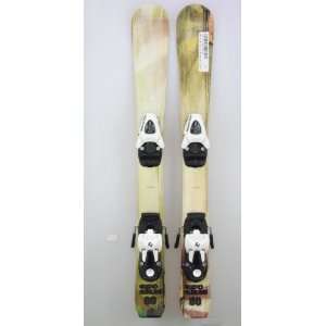 New ECO Khaki Forest Kids Shape Snow Ski with Salomon T5 Binding 80cm 