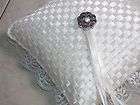 Ring bearer pillow ~ ivory satin ribbons ~ classic/vintag​e style