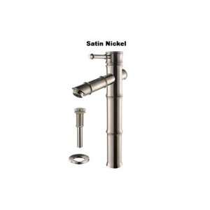   GV 620 17mm SN Copper Snake Glass Vessel Sink with PU MR, Satin Nickel