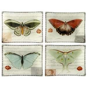  Prima Donna Designs Butterfly Prose Dishes, 7 Inch by 5 