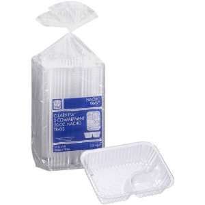 Disposable Clear Plastic Nacho Trays   20oz, 125 Count:  
