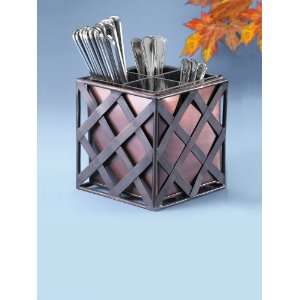  Cal Mil Copper Tone Cutlery Holder: Kitchen & Dining
