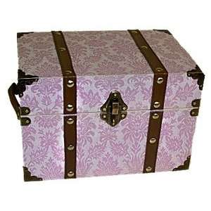  Pretty In Pink Doll Steamer Trunk for 18 Inch Dolls: Toys 