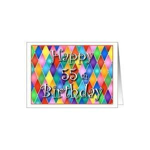  55 Years Old Colorful Birthday Cards Card Toys & Games