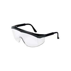    STRATOS BLACK FRAME CLEAR LENS SAFETY GLASS: Home Improvement