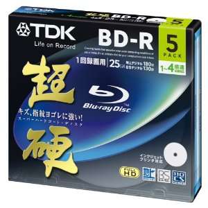  TDK Blu ray BD R Disk  Super Hard Coating Surface 25GB 4x 