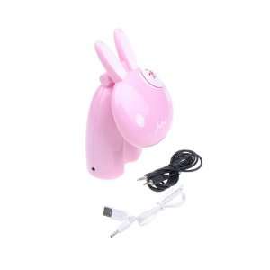 Lovely Music Rabbit Speaker with Energy Saving USB LED Light Lamp Pink